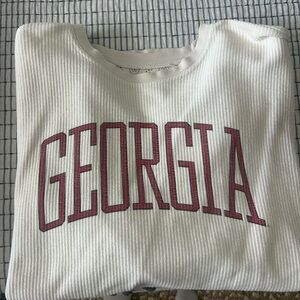 Pressbox White Tee with Navy Dot Print